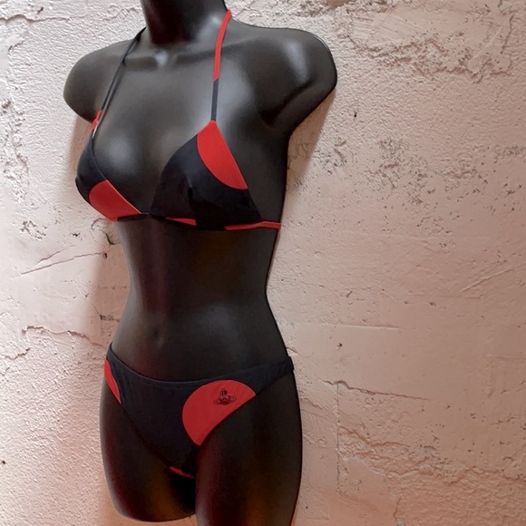 Vivienne Westwood ANGLOMANIA bikini red and black polka dot - Picture 2 of 12